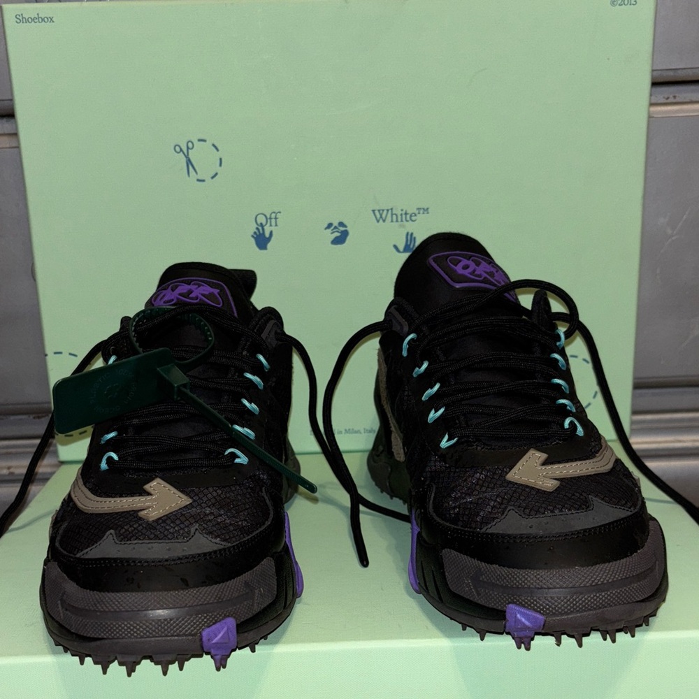 Off-White Black and Purple Athletic Shoes